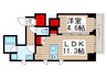 コンフォリア台東根岸 1LDKの間取り