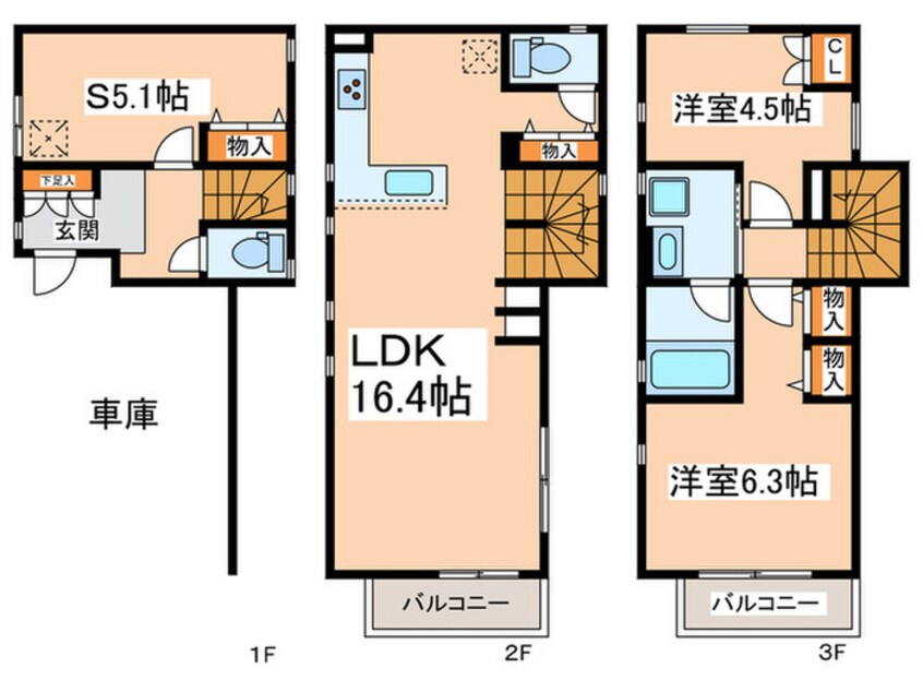 間取図 Kolet稲田堤西＃03