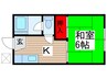 ミドリハイツ 1Kの間取り