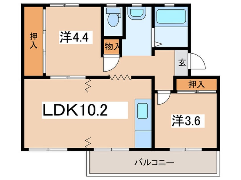 間取図 左近山団地3街区25号棟（508）