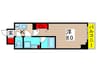 ユリカロゼ五反野Ⅱ（402） 1Kの間取り