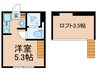 ハーモニーテラス上石神井Ⅲ 1Rの間取り