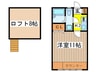 ルミエール和泉 1Kの間取り