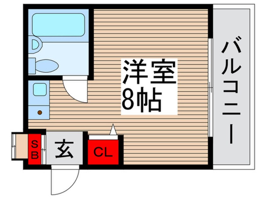 間取図 ロ－ズアパ－ト４５番館