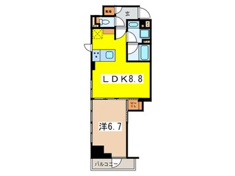 間取図 ｻﾞ･ﾊﾟｰｸﾊﾋﾞｵ日本橋箱崎町