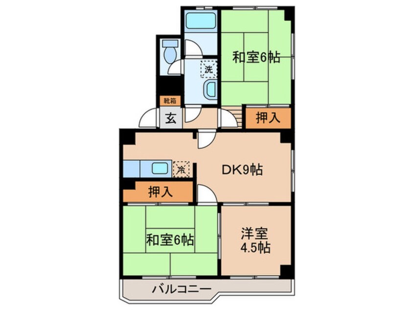 間取図 スカイハイツ綱島