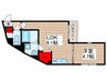 アルカンシエル柏 1LDKの間取り