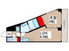 アルカンシエル柏 1LDKの間取り