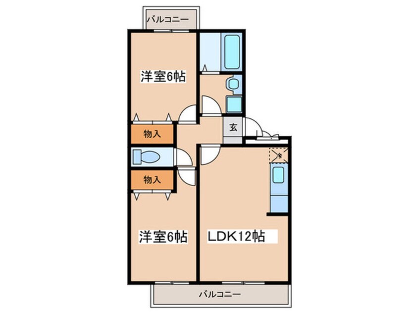 間取図 アルファタウン秦野新町Ｂ棟