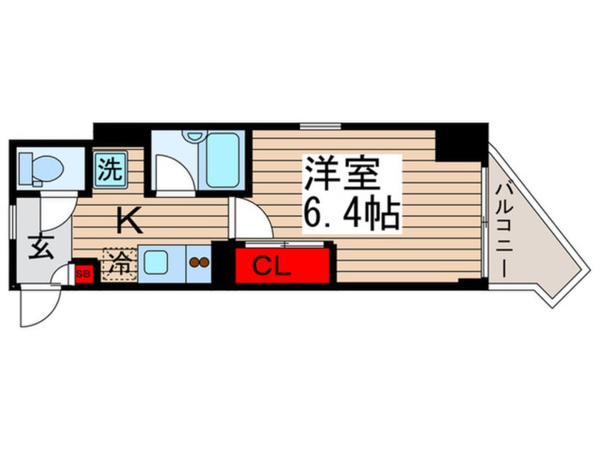 間取図 パ－クウェル門前仲町