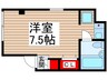 ブライト市川 1Rの間取り