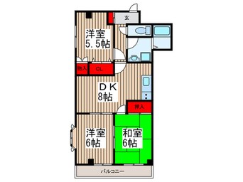 間取図 ハイツたまや