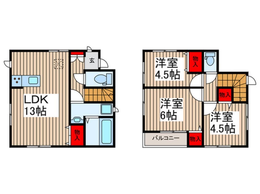 間取図 Ｋｏｌｅｔ越谷大袋