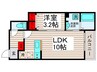 フリージアⅡ 1LDKの間取り