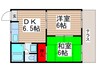 フォ－ブル中国分 2DKの間取り
