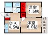 ビュ－ラ－天王　Ａ棟 2DKの間取り