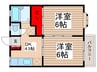サンパレス南柏２番館 2DKの間取り