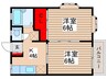 サンパレス南柏２番館 2Kの間取り