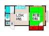 第2佑泉ハイツ 1LDKの間取り