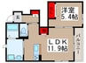 ラガール清瀬 1LDKの間取り