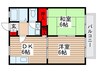 ベルフロ－ラ 2DKの間取り