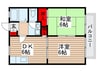 ベルフロ－ラ 2DKの間取り