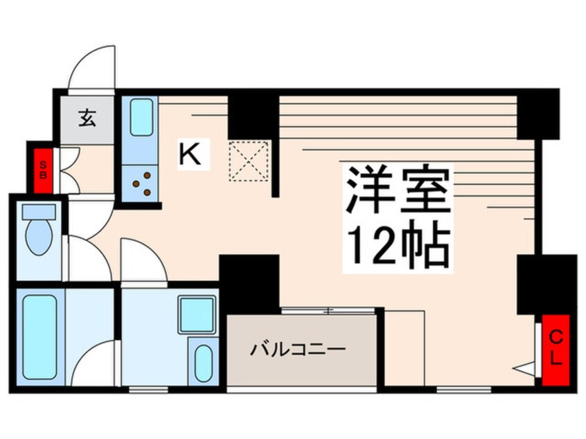 間取図 ｳﾞｨﾗﾛｲﾔﾙ ﾐｯﾄﾞｽｸｴｱ 人形町