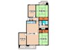 若葉台団地２－１９号棟(1111) 4LDKの間取り
