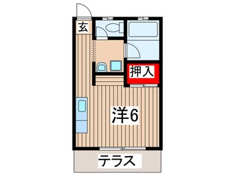 間取図 桐谷コーポ　１