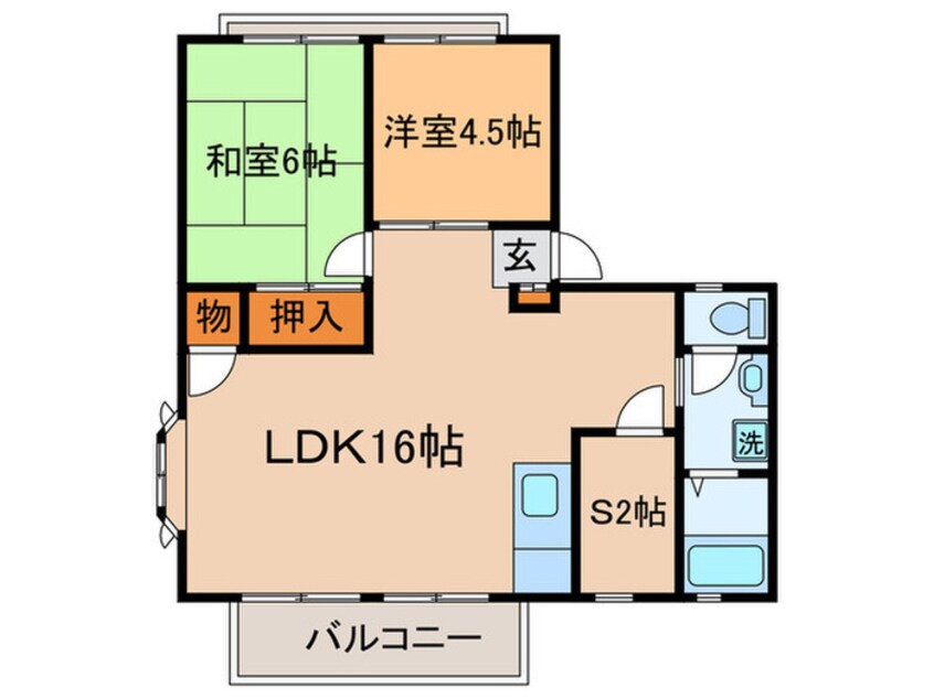 間取図 ガーデンフラット　１