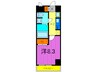 プルス上十条 1Kの間取り