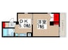三恵西川口ハイツ 1DKの間取り