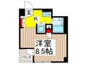 三恵西川口ハイツ 1Kの間取り