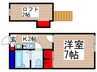 クレ－ル八千代台 1Kの間取り