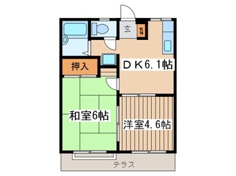 間取図 エステートピア原　４