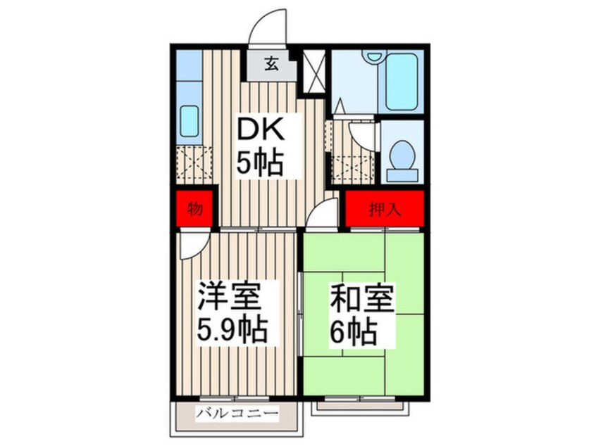 間取図 エルディム斉藤Ⅱ