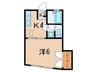 久保田ビル（５Ｆ） 1Kの間取り