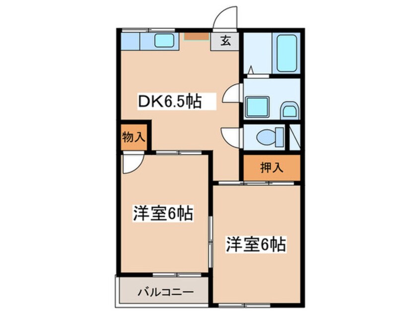 間取図 コーポ落合