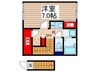 MIUふじみ野 1Kの間取り
