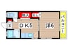 コーポピ－ス 1DKの間取り
