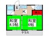 裕和荘 2Kの間取り