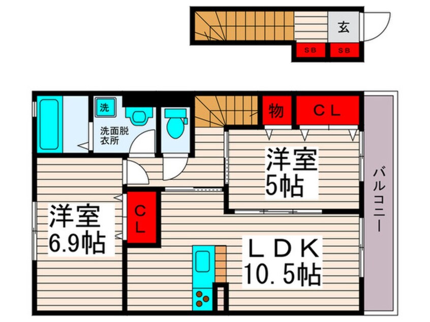 間取図 カ－サメルヴェ－ユ