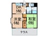 ラークヒルズ 2DKの間取り