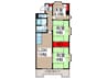 平和マンション 3LDKの間取り