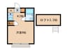 第三通南ハウス 1Kの間取り