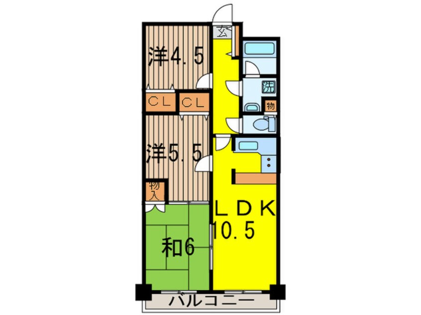 間取図 トレシア南大泉