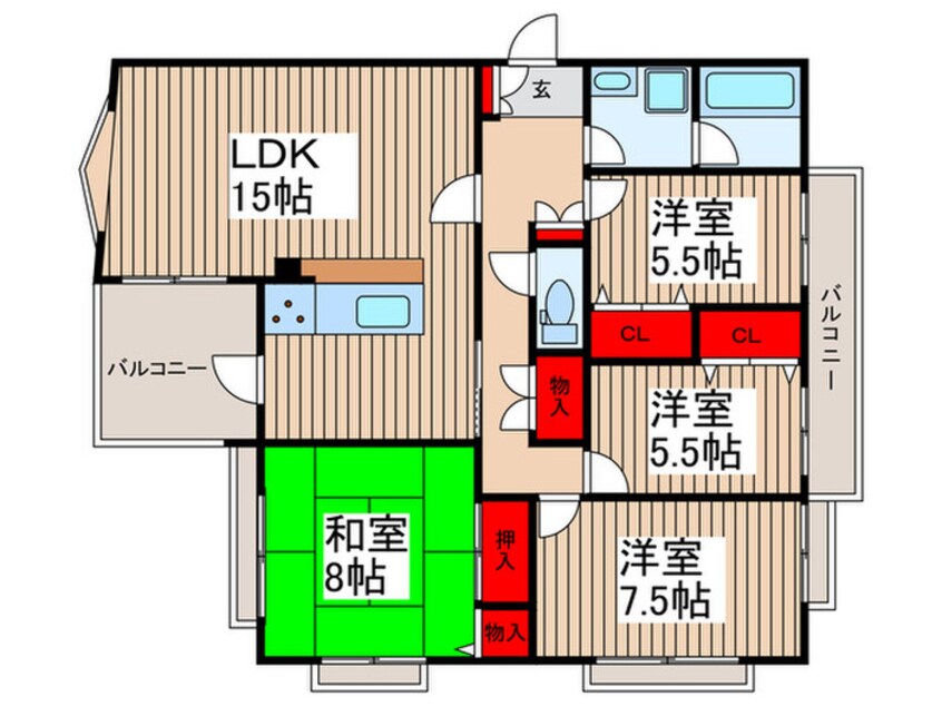 間取図 ｱｰﾊﾞﾝみらい東大宮三番街第2号棟