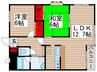 ヒルサイト．m 2LDKの間取り