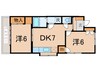 メルフラッツ 2DKの間取り