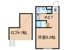 コ－ポＢＥＬＬ 1Kの間取り